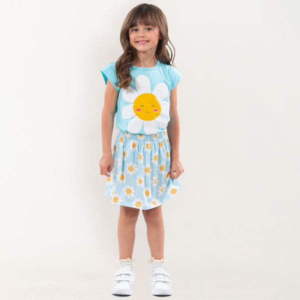 Conjunto niña Flores